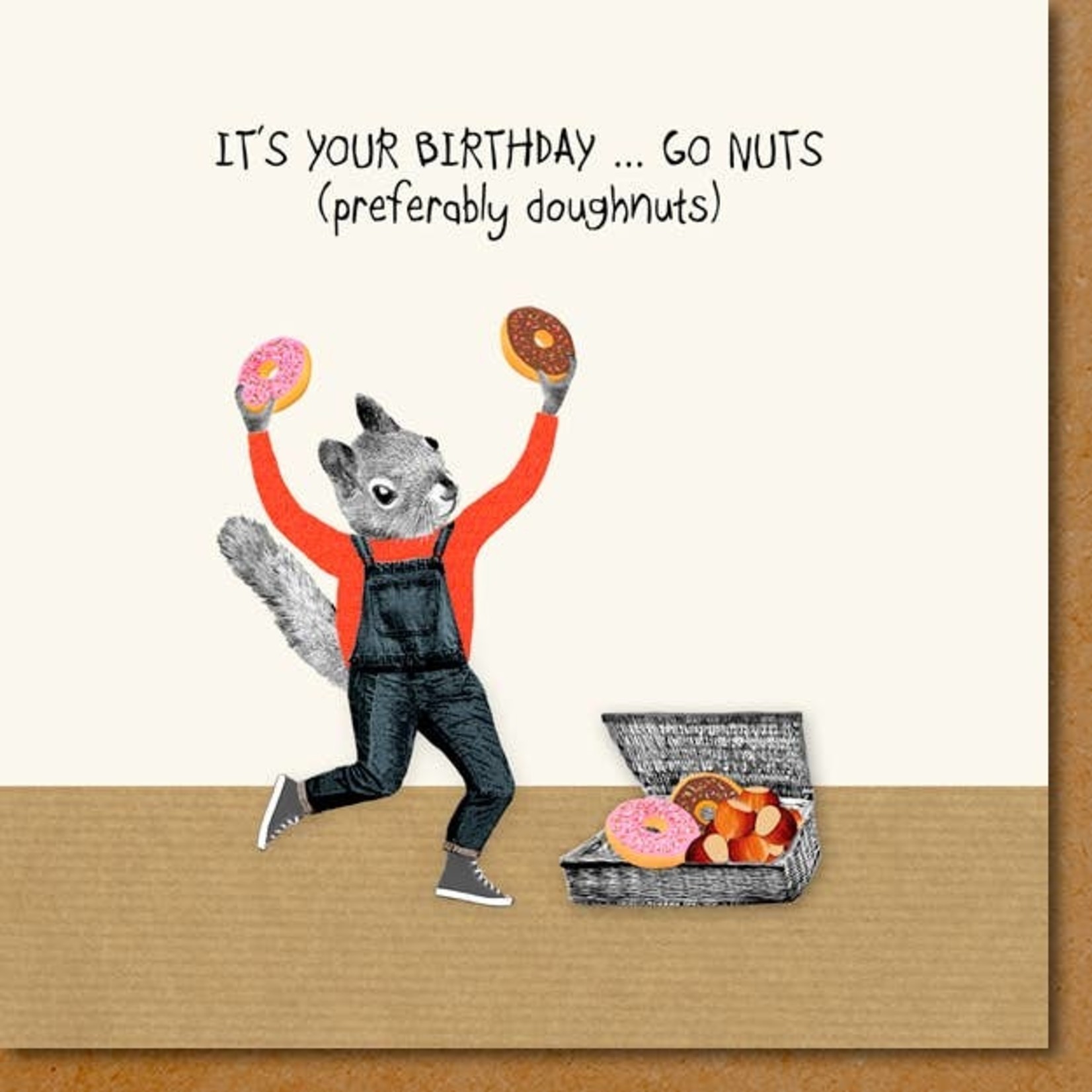 Greeting Cards - Birthday Go Nuts Preferably Doughnuts Birthday
