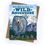 Greeting Cards - Birthday Wild Adventure Bear Sticker Birthday