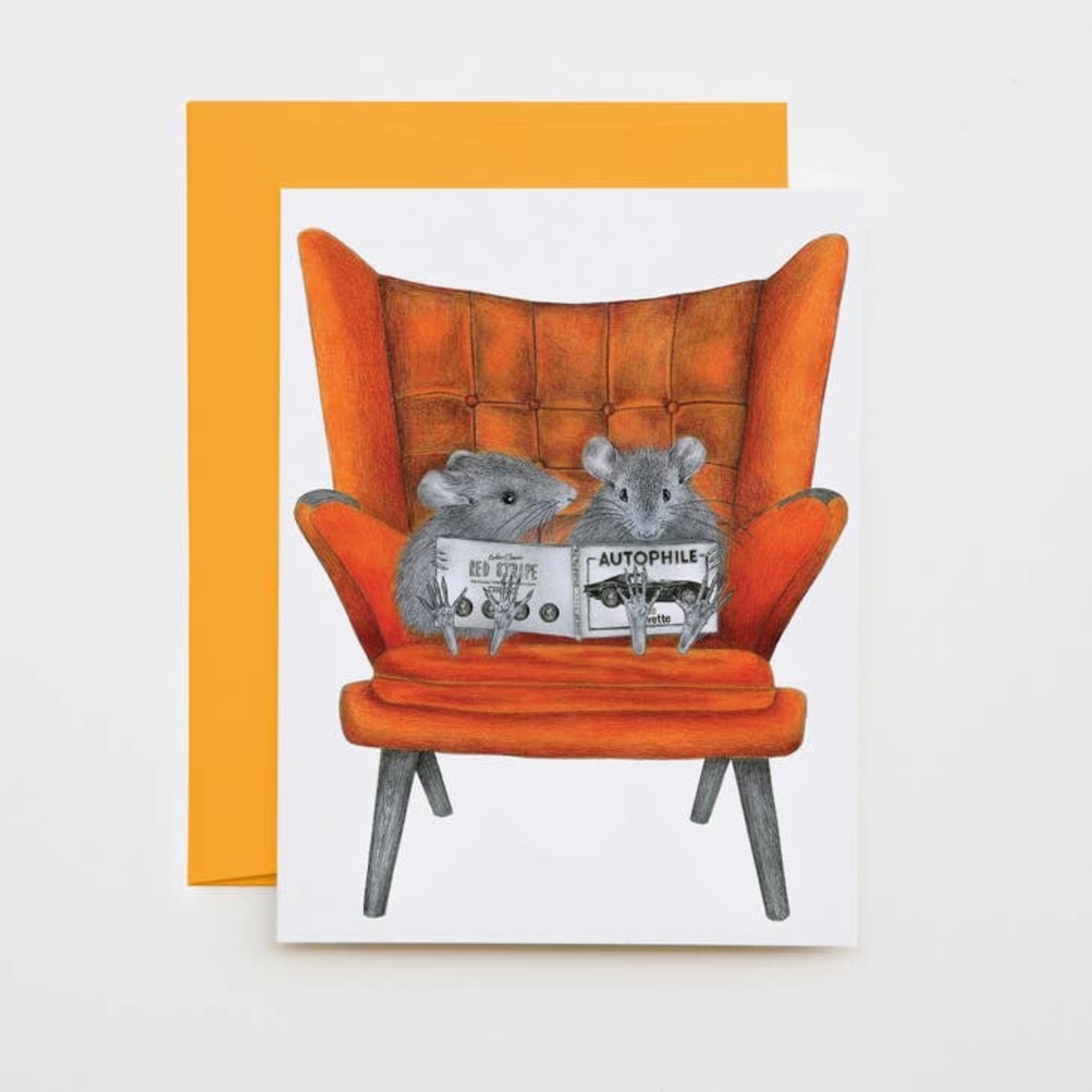 Greeting Cards - General Cozy Chair Reading Mice