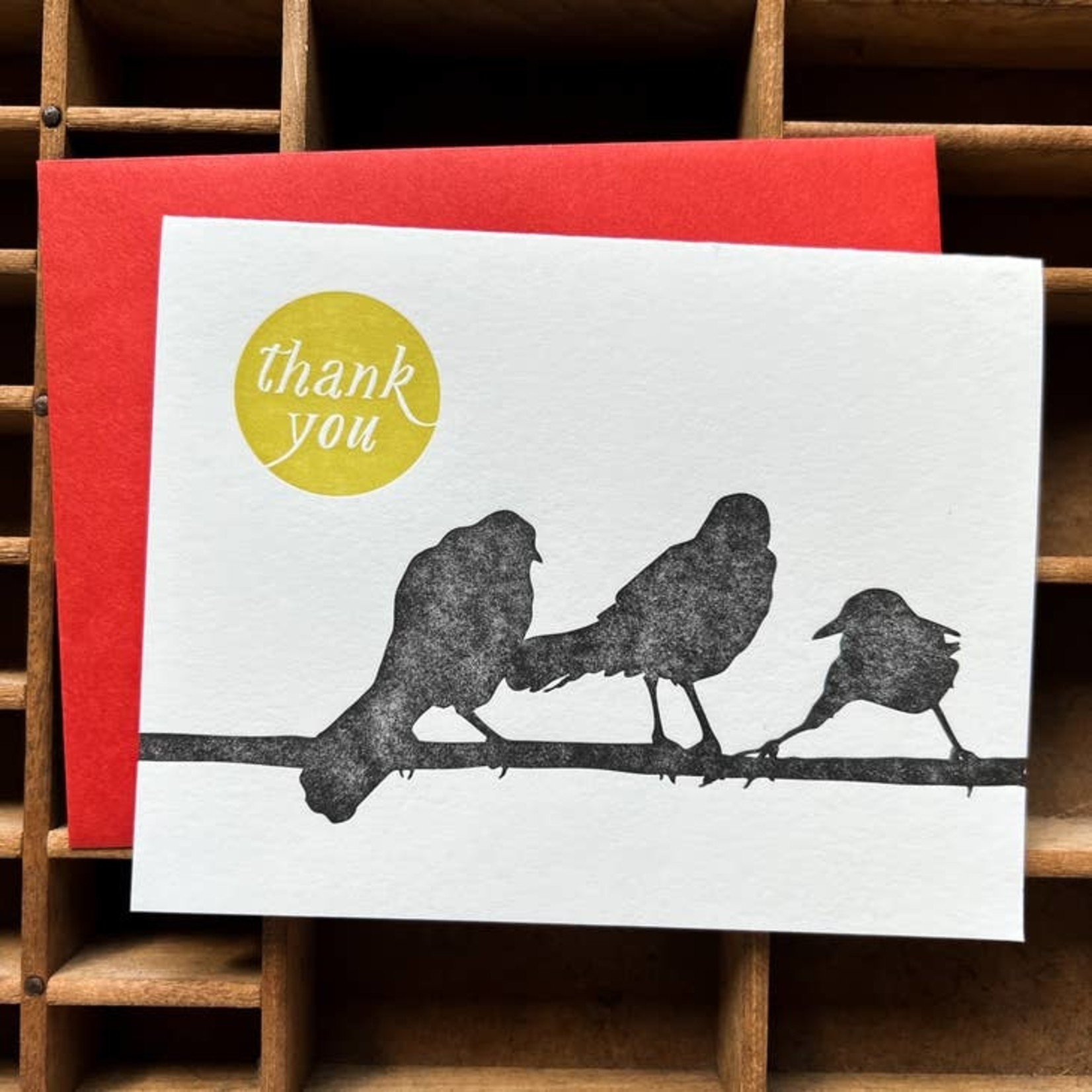 Greeting Cards - Thank You Birds On A Wire Thank You