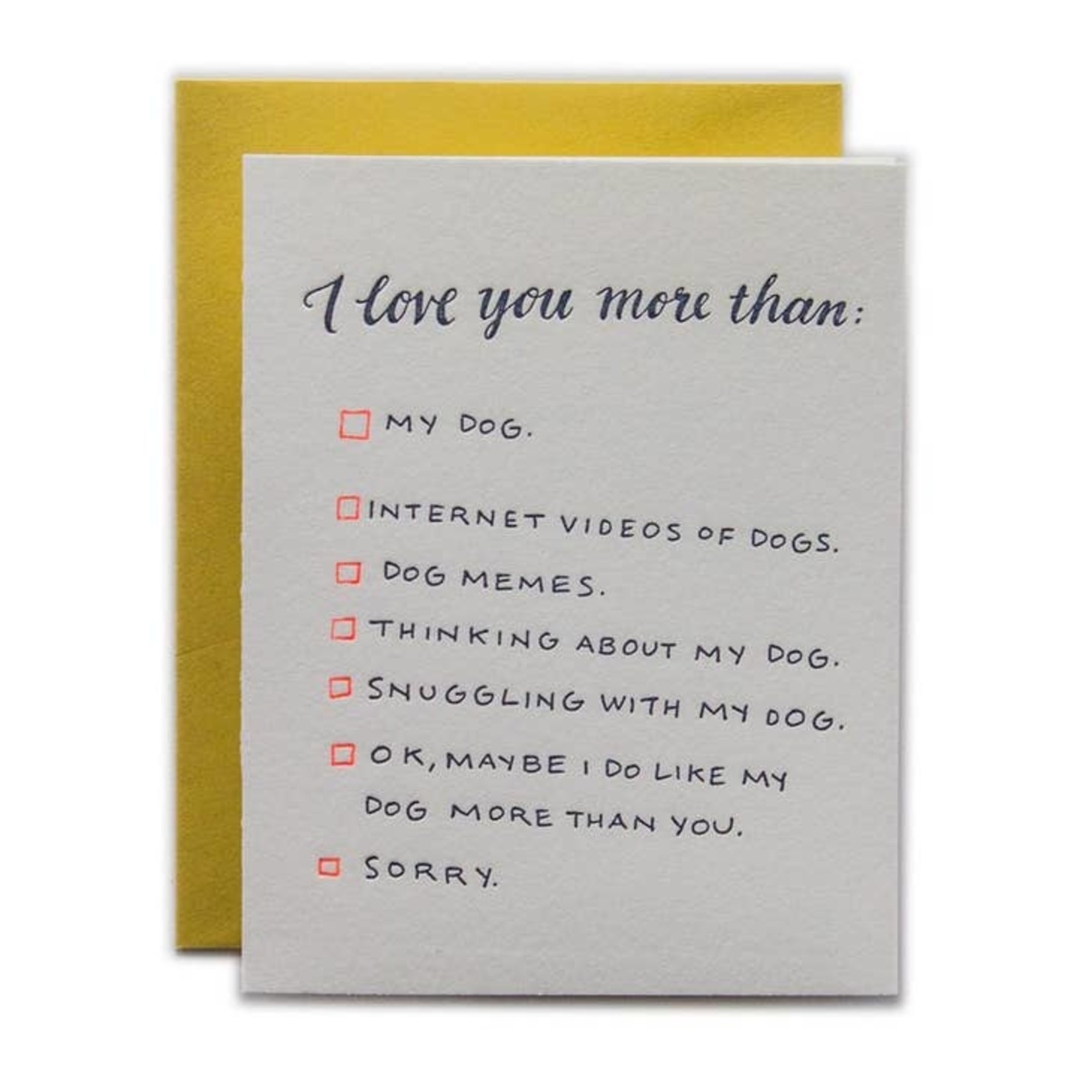 Greeting Cards - Love Dog Love Checklist