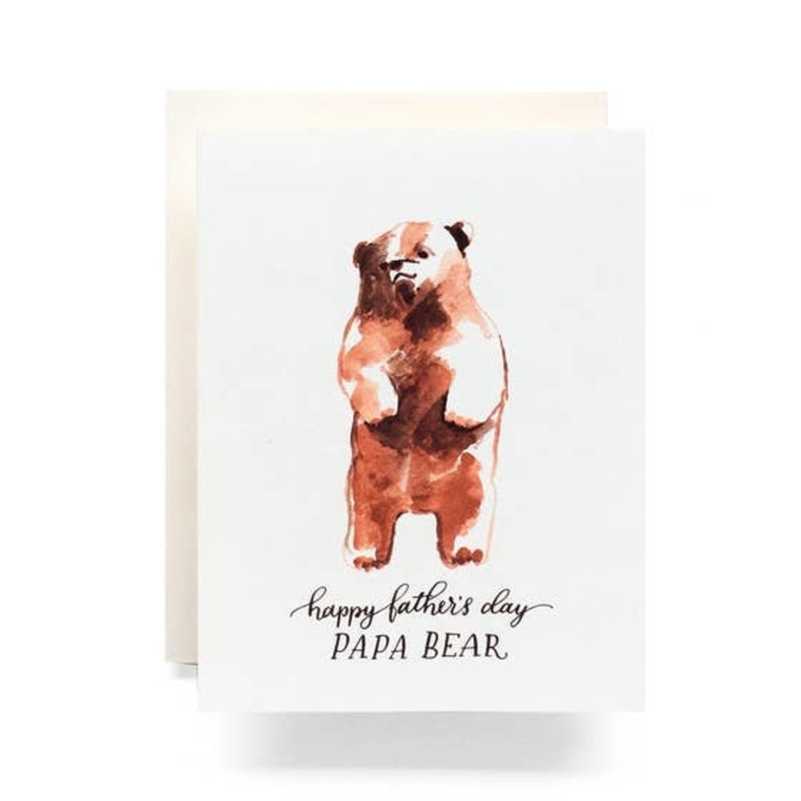 Papa Bear Wood Card, Personalized Father's Day Gifts