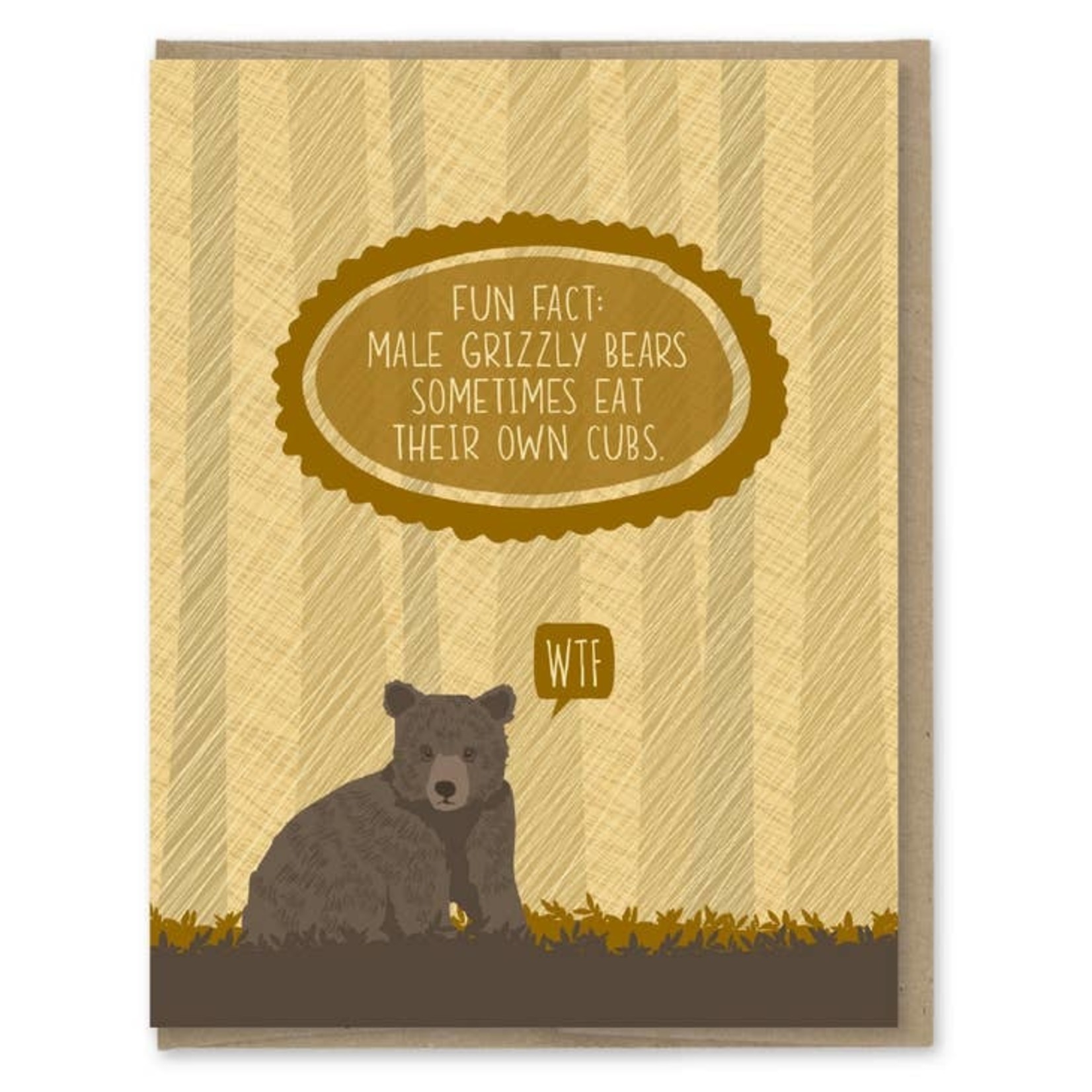 Greeting Cards - Father's Day Grizzly Eats Cubs Father's Day