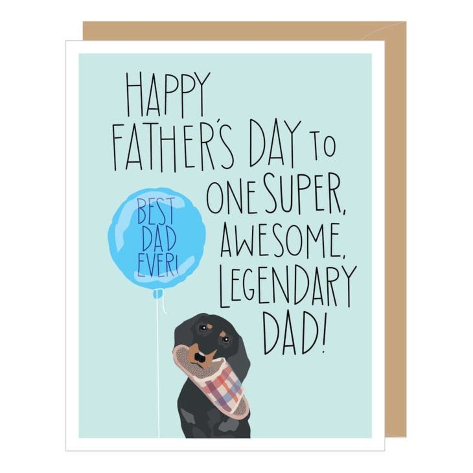 Greeting Cards - Father's Day Dachshund Legendary Father's Day