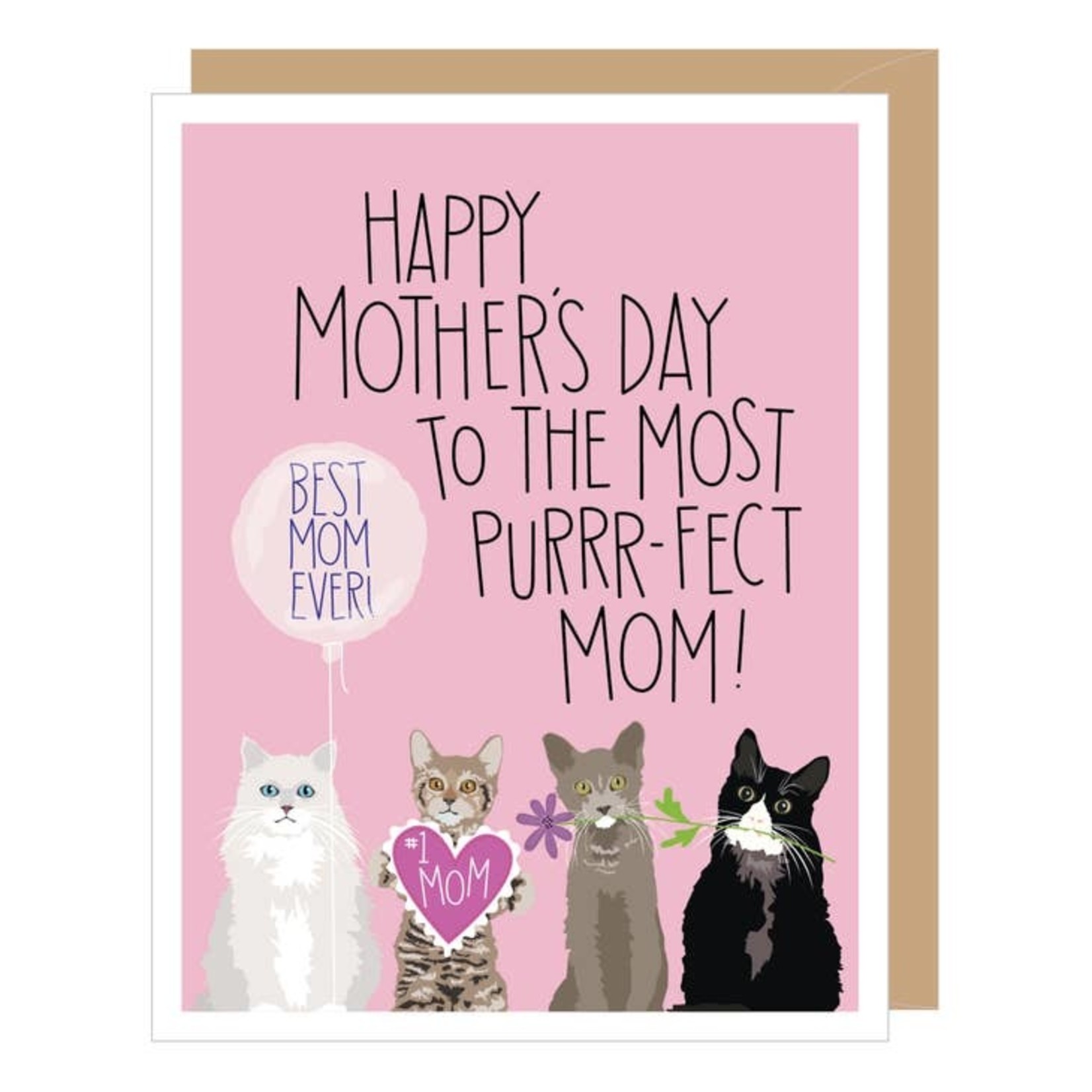 Greeting Cards - Mother's Day Purrr-fect Mom