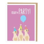 Greeting Cards - Birthday Ready To Party Meerkats Birthday