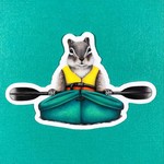 Stickers Kayak Chipmunk