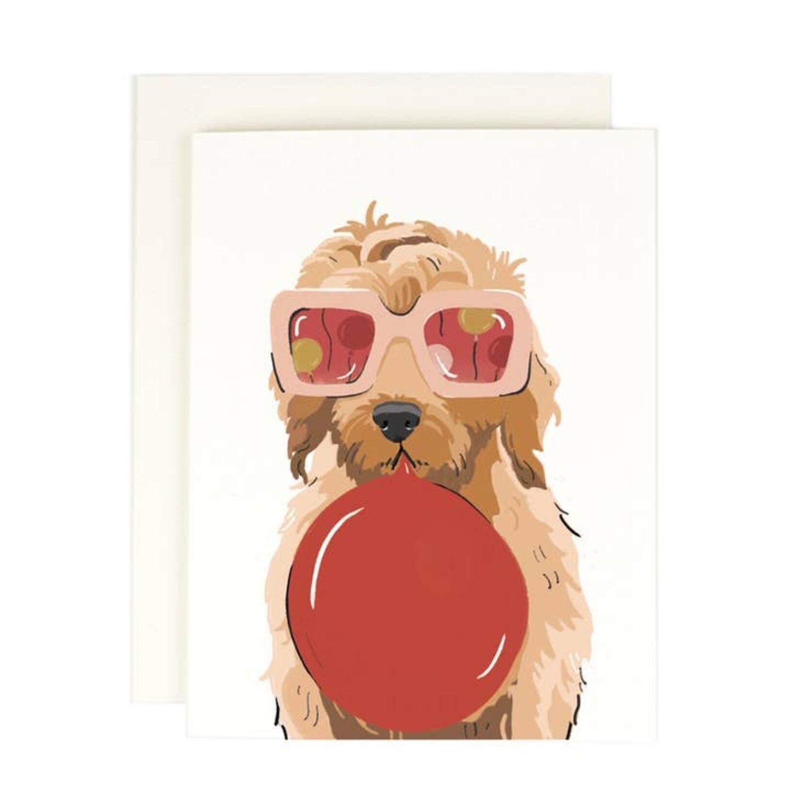Greeting Cards - Birthday Balloon Shades Dog