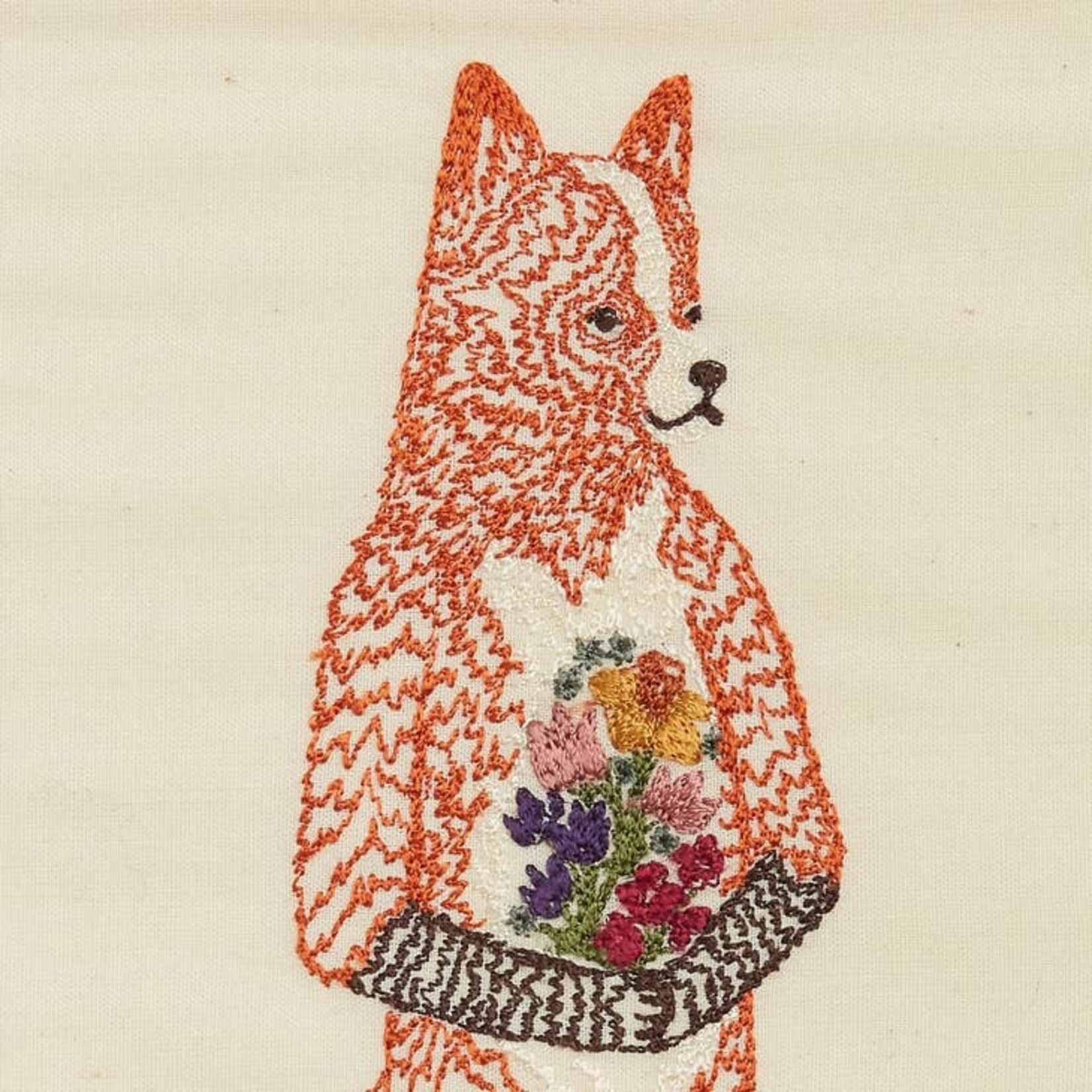 Greeting Cards - Handmade Fox With Flowers Emb Card