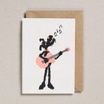 Greeting Cards - General Rascals Guitar Dog