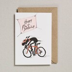 Greeting Cards - Birthday Rascals Cycling Dog