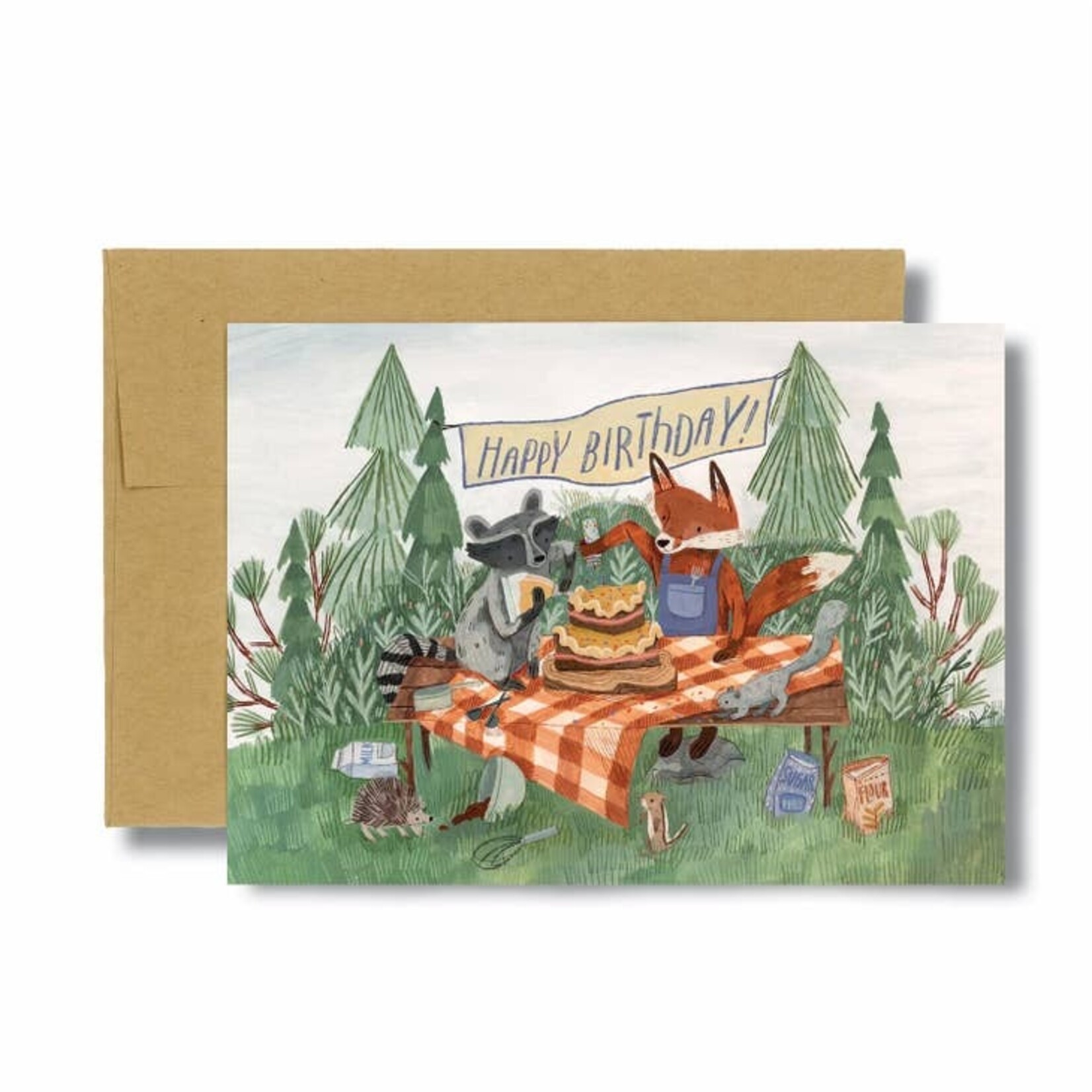 Greeting Cards - Birthday Forest Cake Birthday
