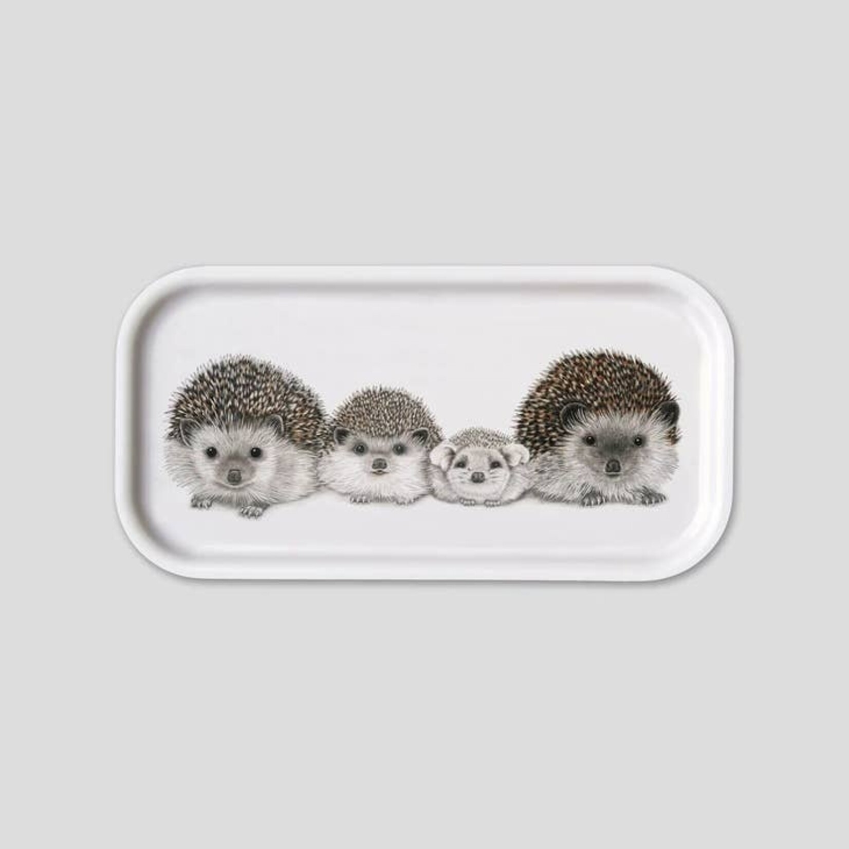 Trays Hedgehog Family Long Rect Tray
