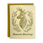 Greeting Cards - Christmas Season's Greetings Deer & Wreath