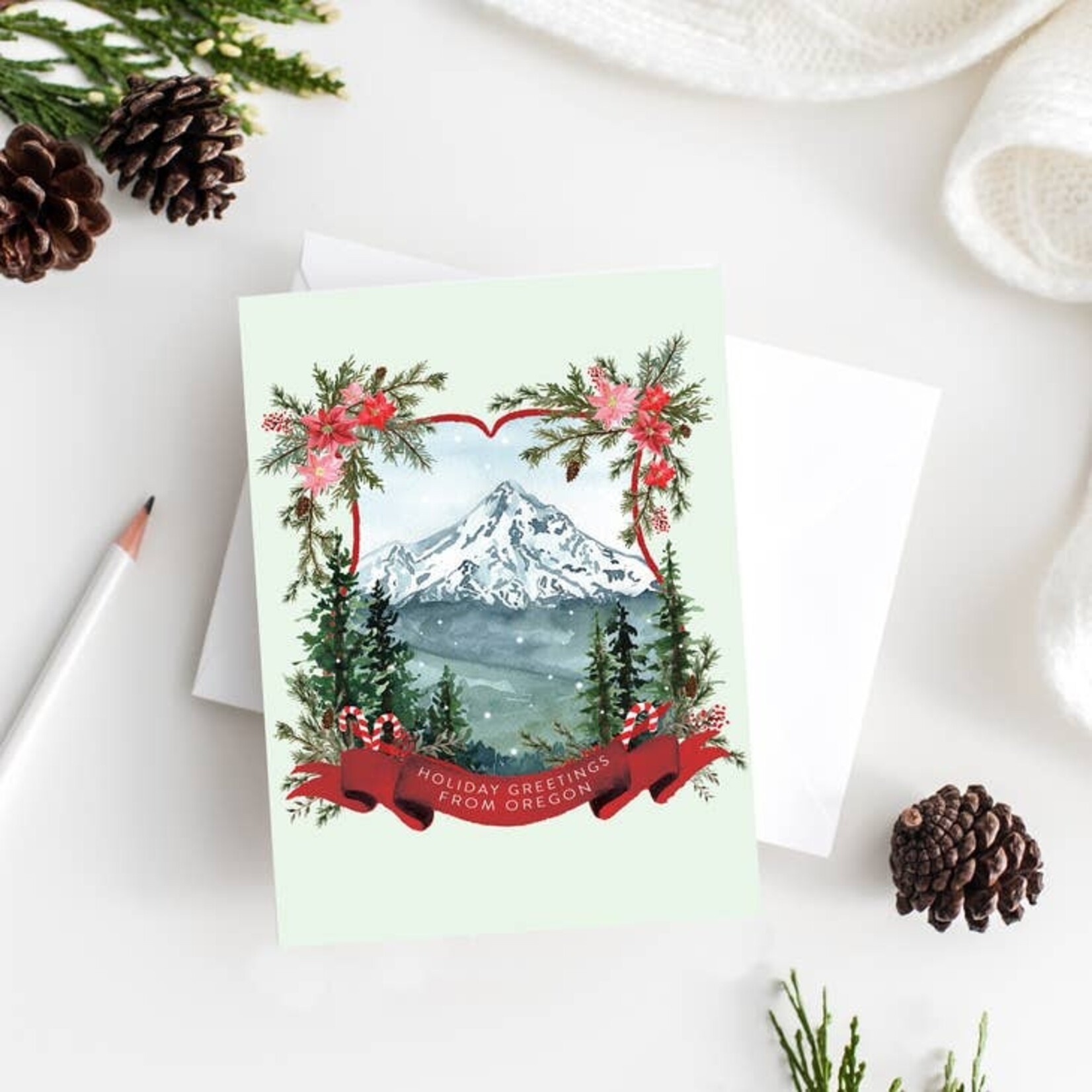 Greeting Cards - Boxed Mt Hood Christmas Crest Box of 5