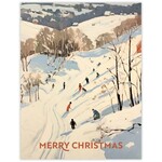 Greeting Cards - Christmas Snow Day Sledding