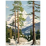 Greeting Cards - Christmas Winter Landscape Mountain