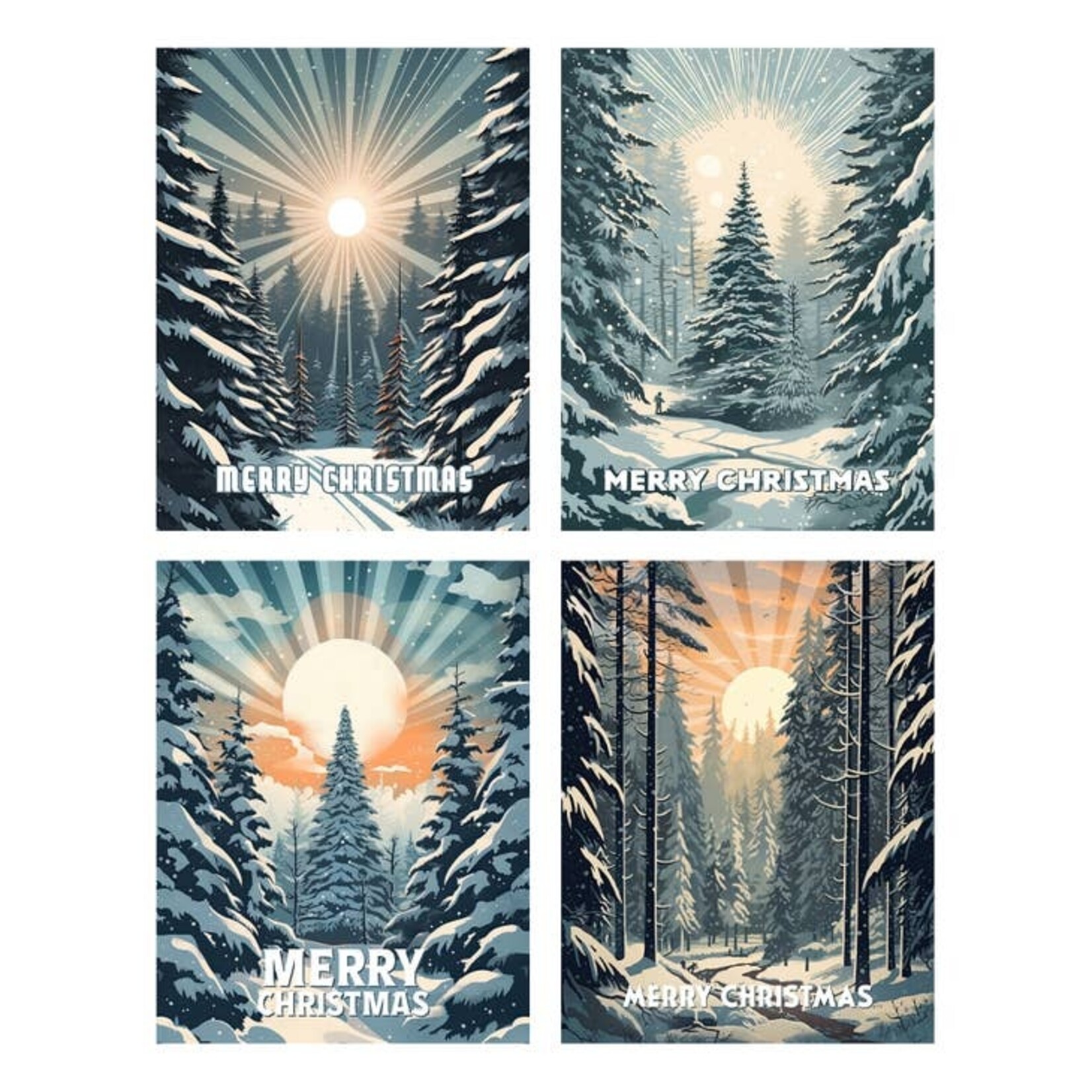 Greeting Cards - Boxed Forest Light Box of 8