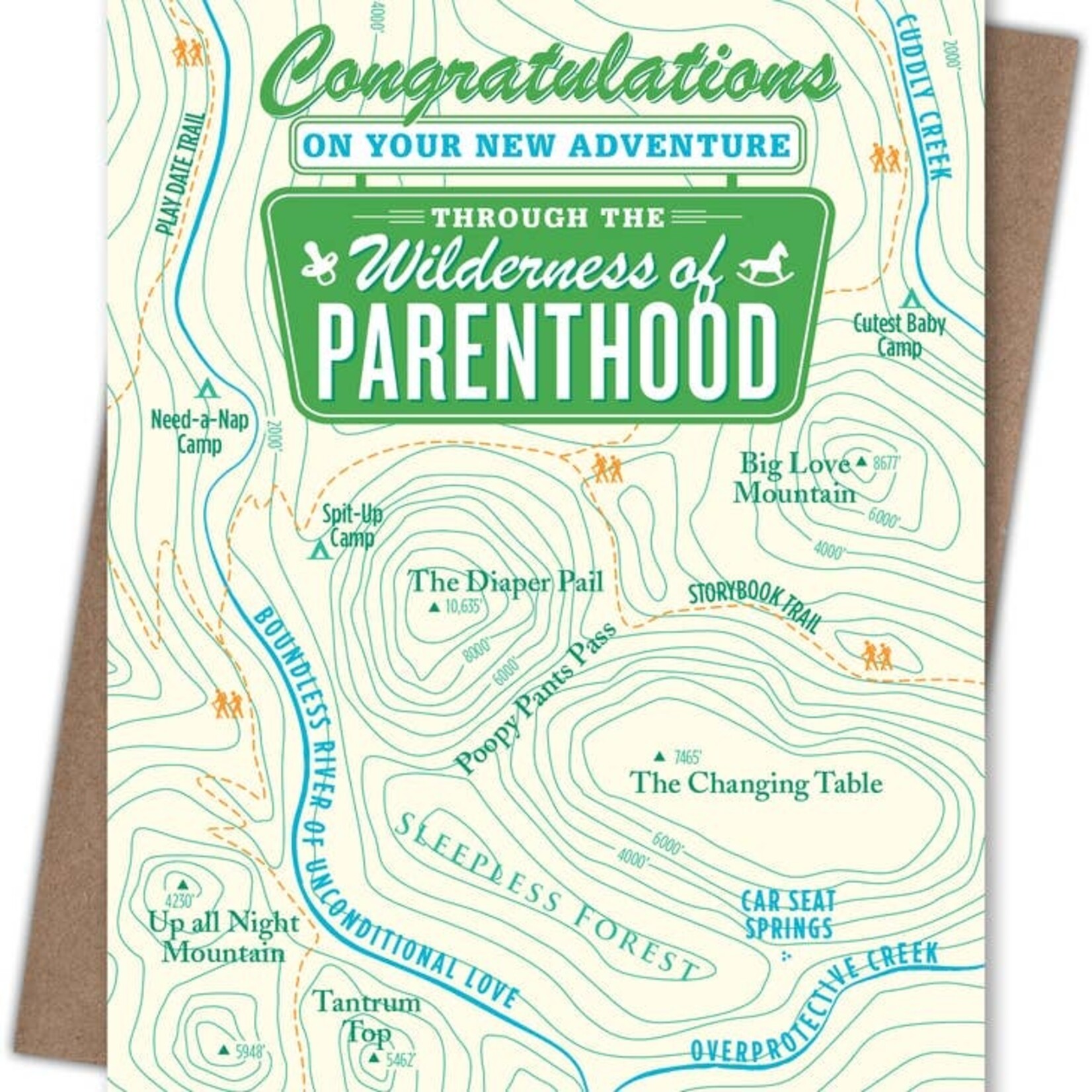 Greeting Cards - Baby Parenthood Wilderness
