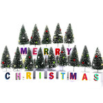 Accent Merry Christmas Trees Set of 14