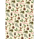 Gift Wrap Christmas Pine Cones Wrap