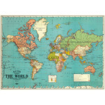 Gift Wrap World Map 4 Wrap