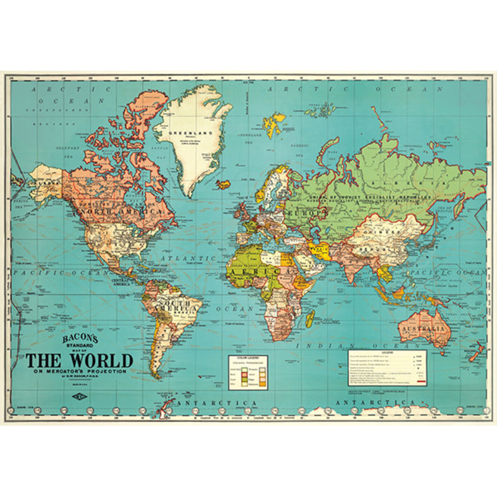 Posters World Map 4 Wrap