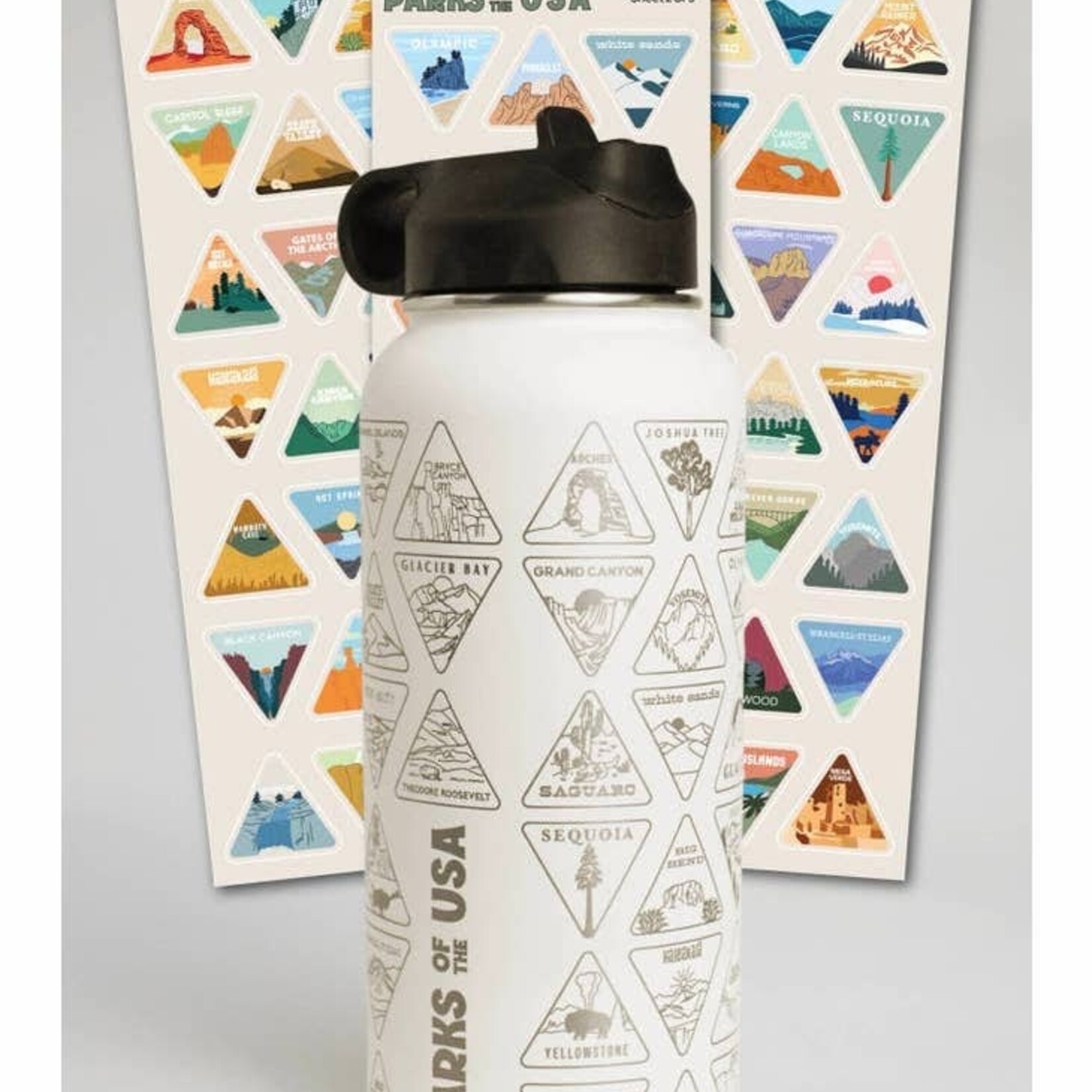 Water Bottles USA Parks Water Bottle & Stickers