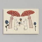 Greeting Cards - General Mushroom Bunny Friends Emb Card