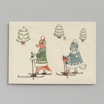 Greeting Cards - Christmas Winter Skiing Celebration Emb Card