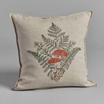 Pillows - Embroidered Mushrooms & Ferns Bouquet Pillow