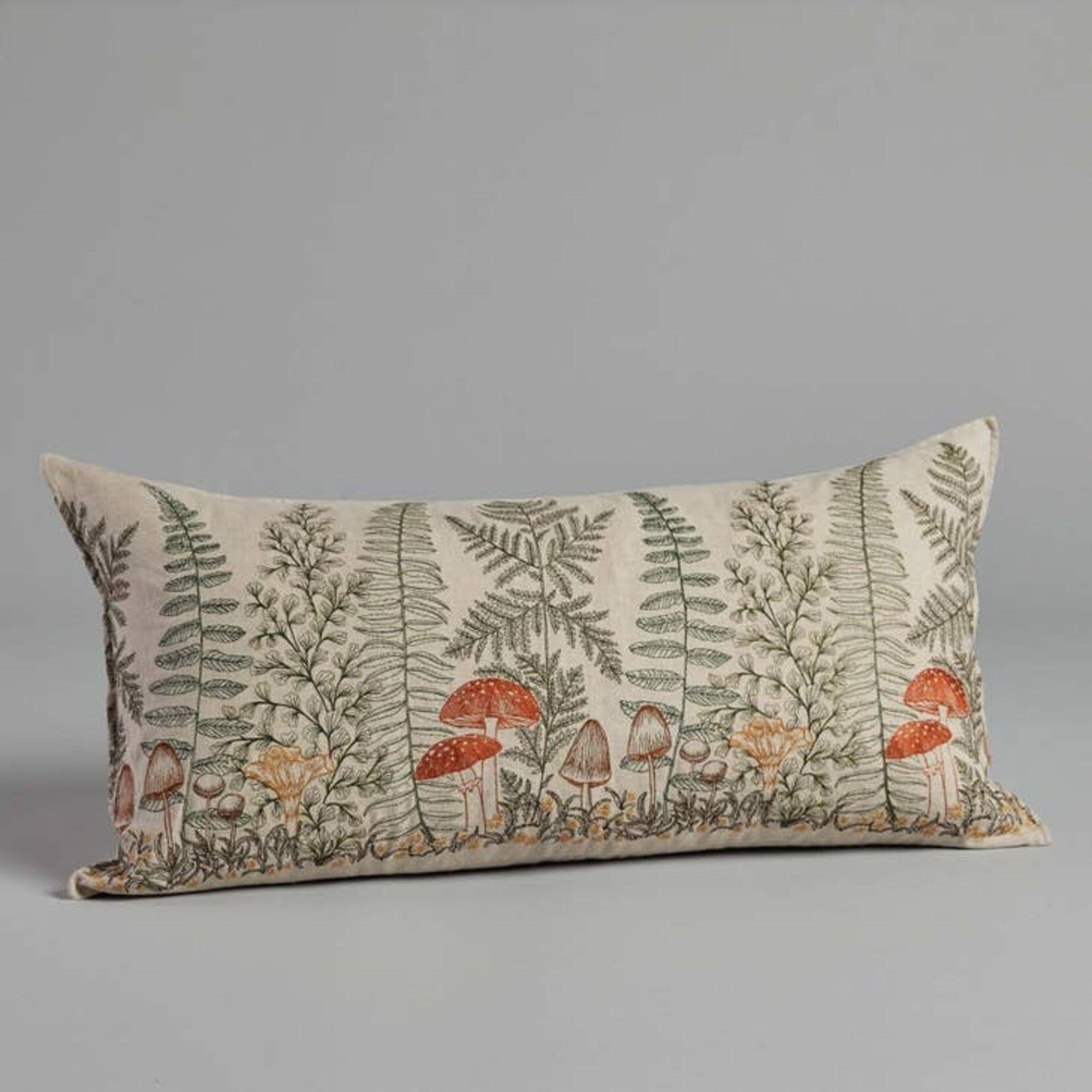 Pillows Mushrooms & Fern Lumbar Pillow