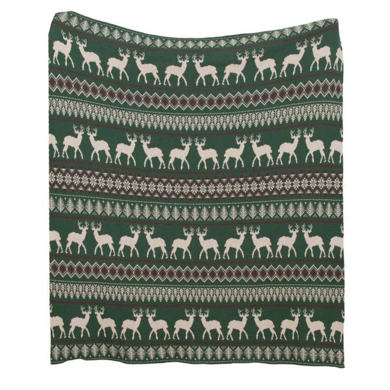 Throws Fair Isle Deer Throw FINAL SALE