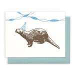 Greeting Cards - Birthday Otter Birthday Streamers