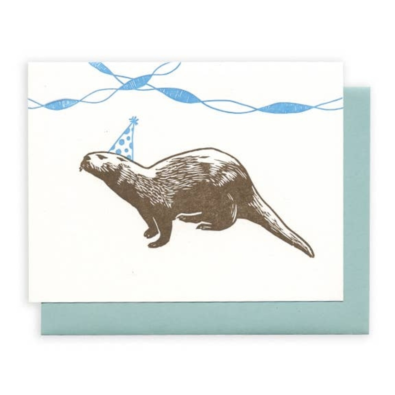 Greeting Cards - Birthday Otter Birthday Streamers