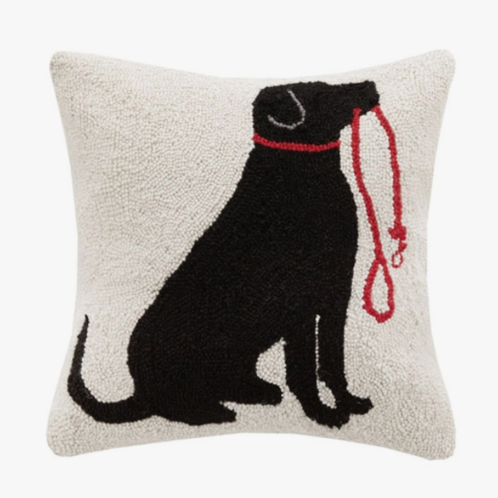 Pillows - Hooked Dog Ready For Walk Pillow