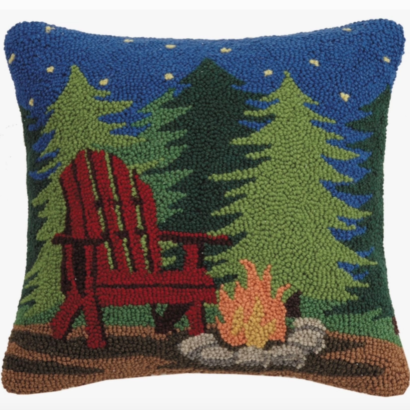 Pillows - Hooked Campfire Scene Pillow