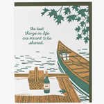 Greeting Cards - Love Canoe For Two Love