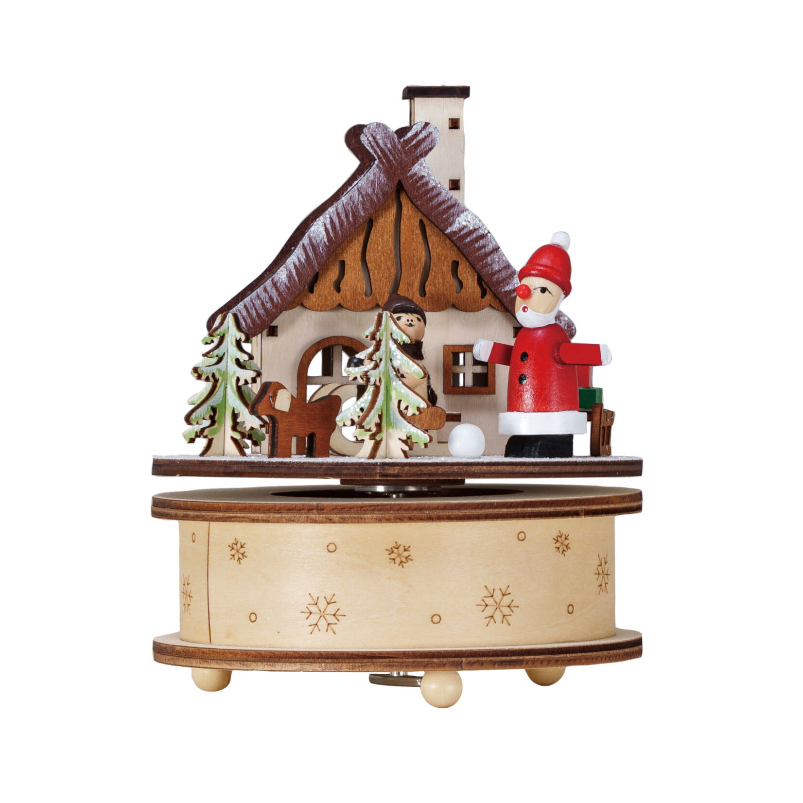 Music Boxes Santa's Cottage Wood Music Box