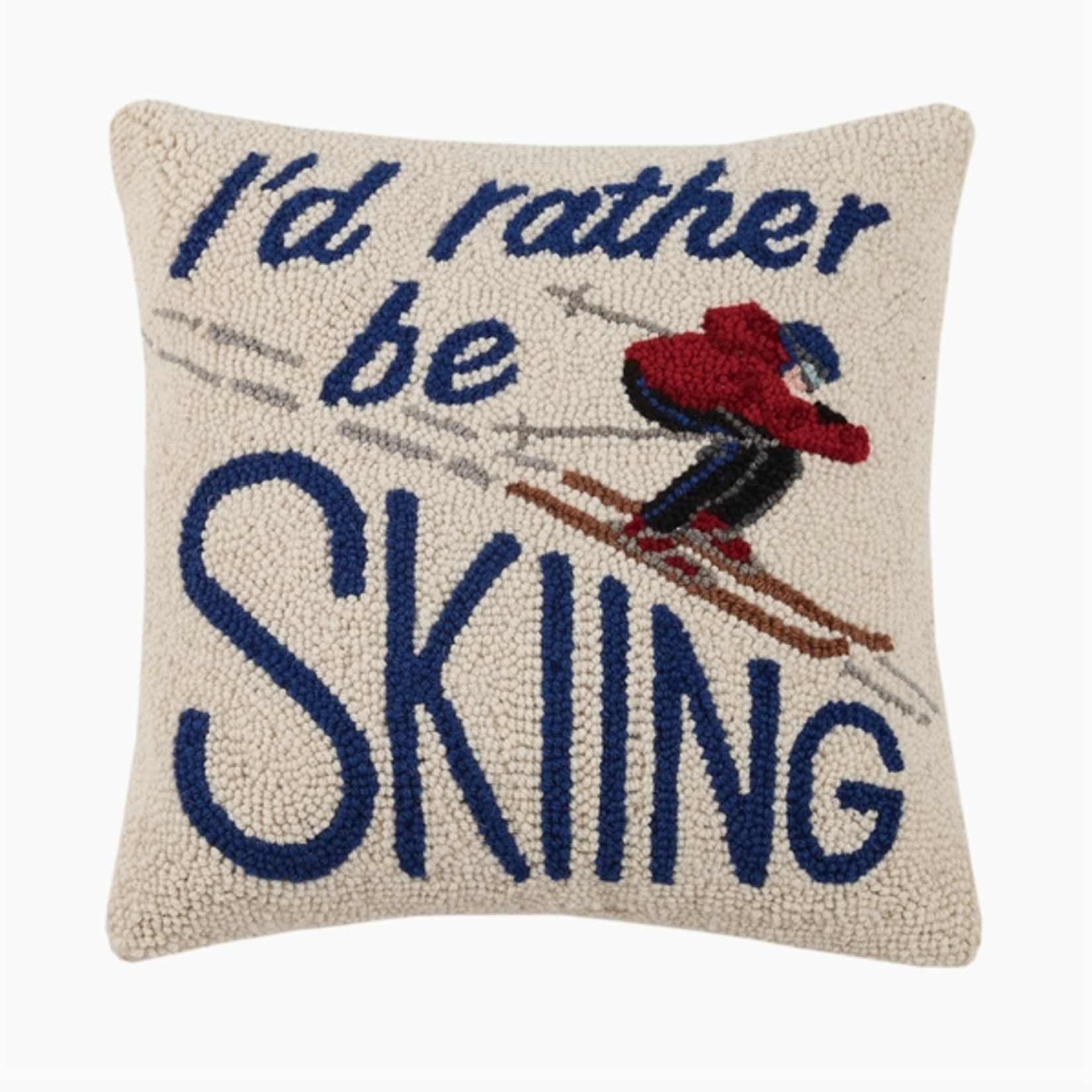 Pillows - Hooked I'd Rather Be Skiing Pillow