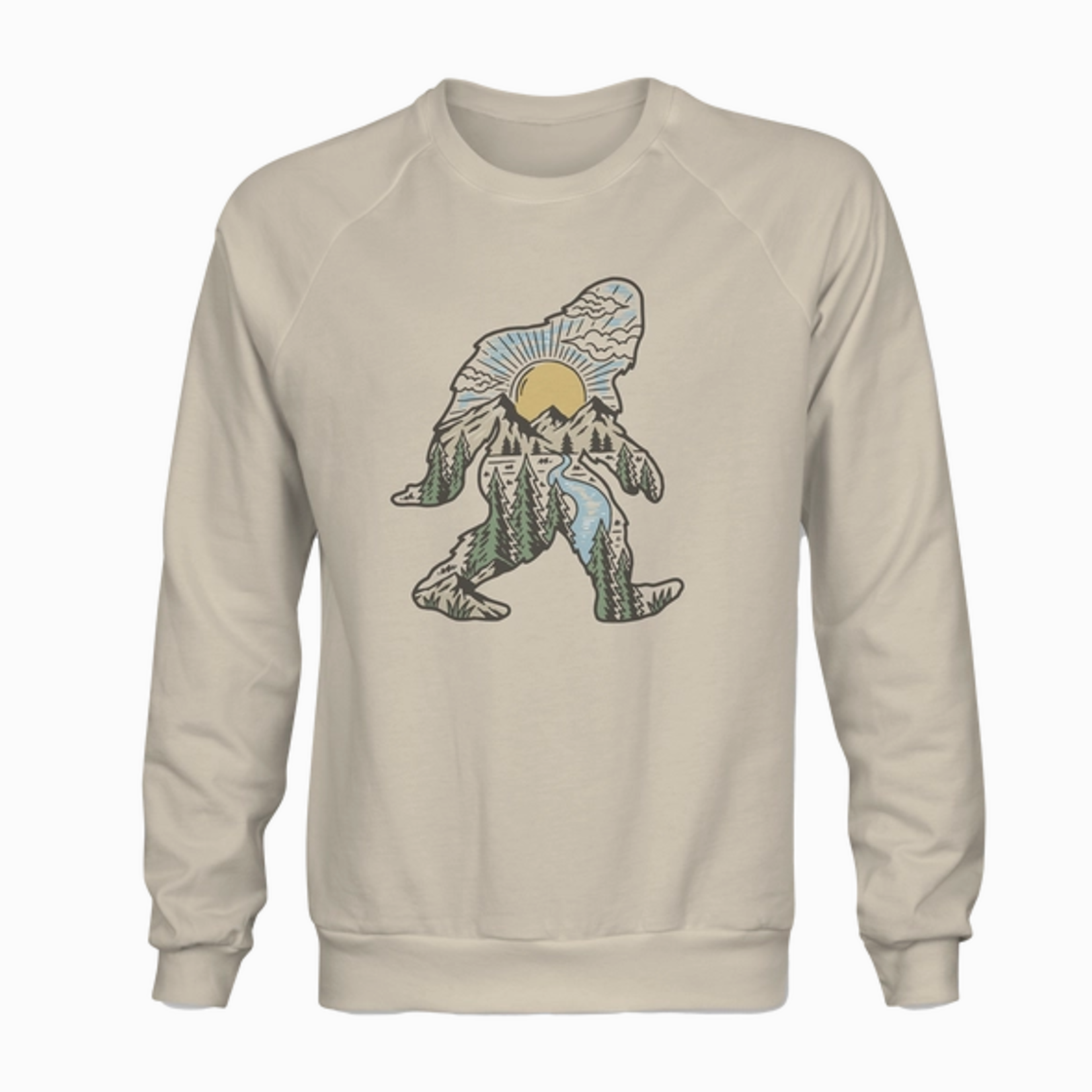 Sweatshirts - Crewneck Sasquatch Day Mountains Crewneck