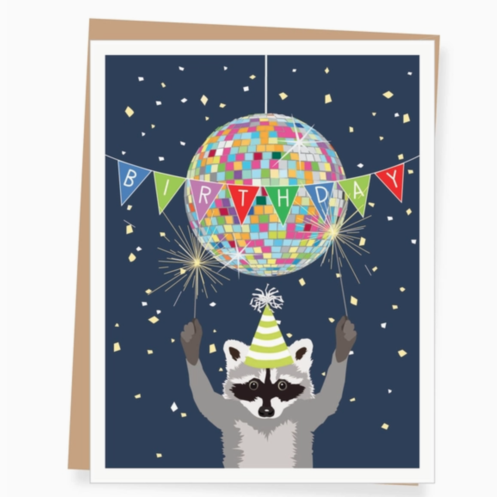 Greeting Cards - Birthday Disco Raccoon Birthday