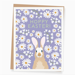 Greeting Cards - Easter Hoppy Easter Rabbit & Daisies