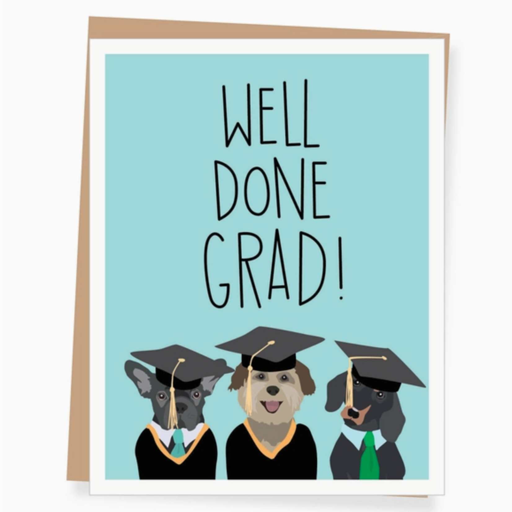 Greeting Cards - Graduation Well Done Dogs Graduation