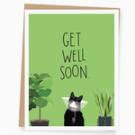 Greeting Cards - Feel Better Recuperating Cat Get Well