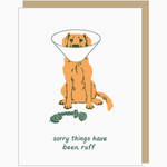 Greeting Cards - Feel Better Dog Cone Support
