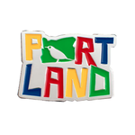 Enamel Pins Portland Colorful Bird Pin