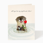 Greeting Cards - Love Significant Otter