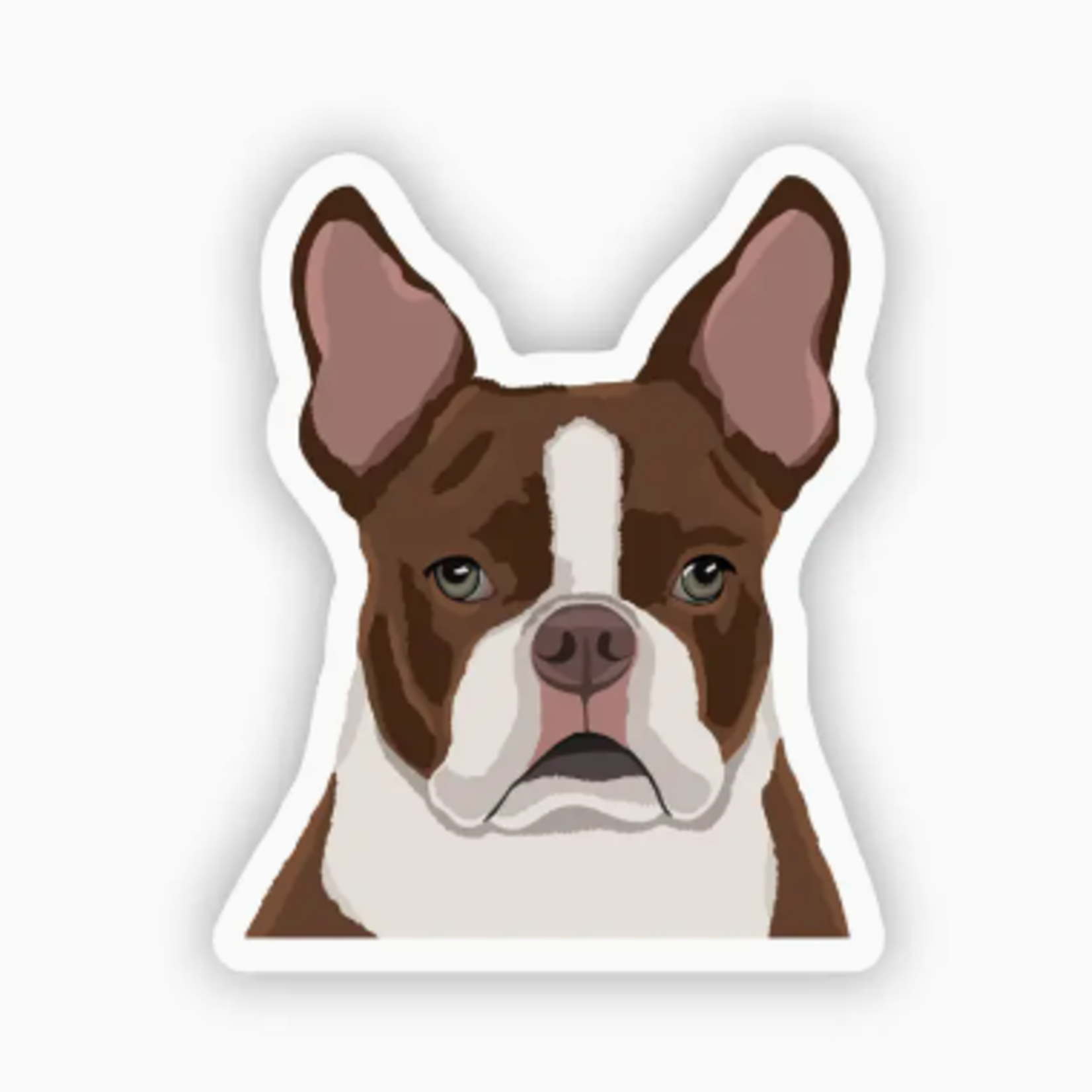 Stickers Boston Terrier Brown