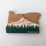 Magnets Portland Oregon Mt Hood Trees Magnet